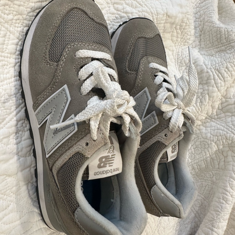 New Balance 574 Women's Sneakers in Gray and White